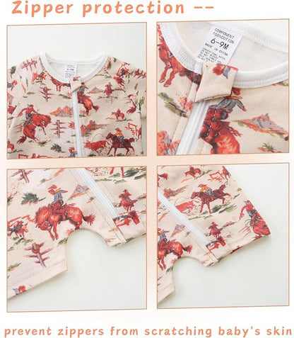 Unisex Summer Trendy 2-Pack Rompers Short Sleeve Zipped Bodysuit Infant Cotton - Image 4