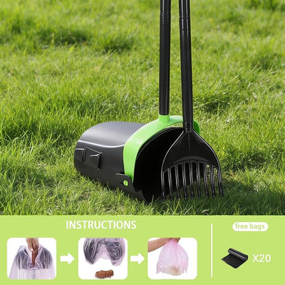 Geyecete Dog Pooper Scooper Long Handle Pooper Scooper Set Pooper - Image 7