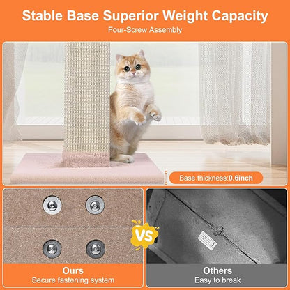 Cat Scratching Post 33 Inch Nature Sisal Cat Scratch Post - Image 5