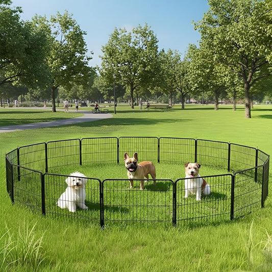 BestPet Dog Playpen 24 Inch 16 Panels Heavy Duty Metal Pet Exercise Pen Indoor - Image 2