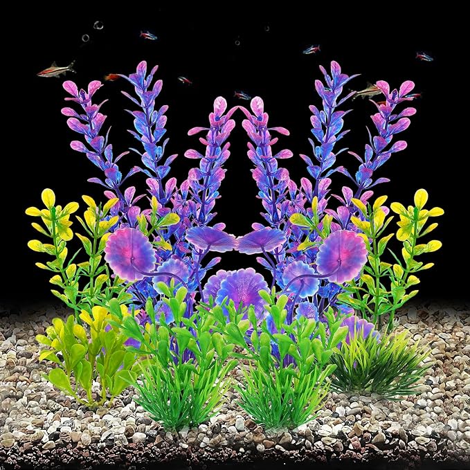 AQUANEAT Artificial Fish Tank Plants, Plastic Aquarium Decorations - Image 4