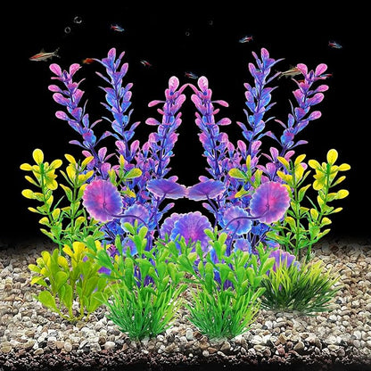 AQUANEAT Artificial Fish Tank Plants, Plastic Aquarium Decorations - Image 4