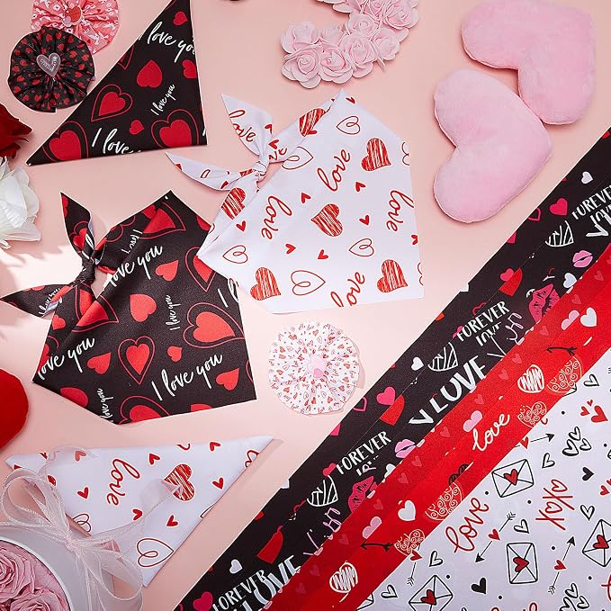 Weewooday 50 Pcs Valentine's Day Dog Bandanas Bulk - Image 5