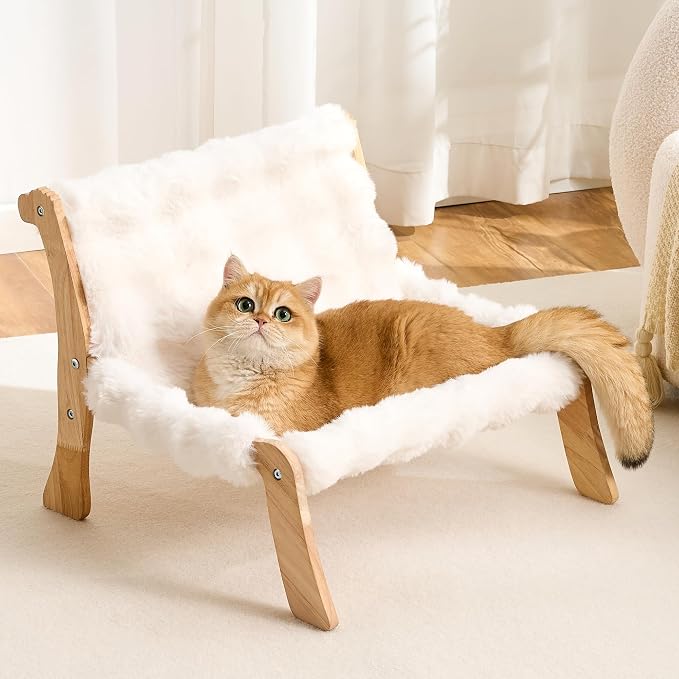 Solid Wood Cat Couch Bed for Indoor Cats, Modern Cat Sofa - Image 9
