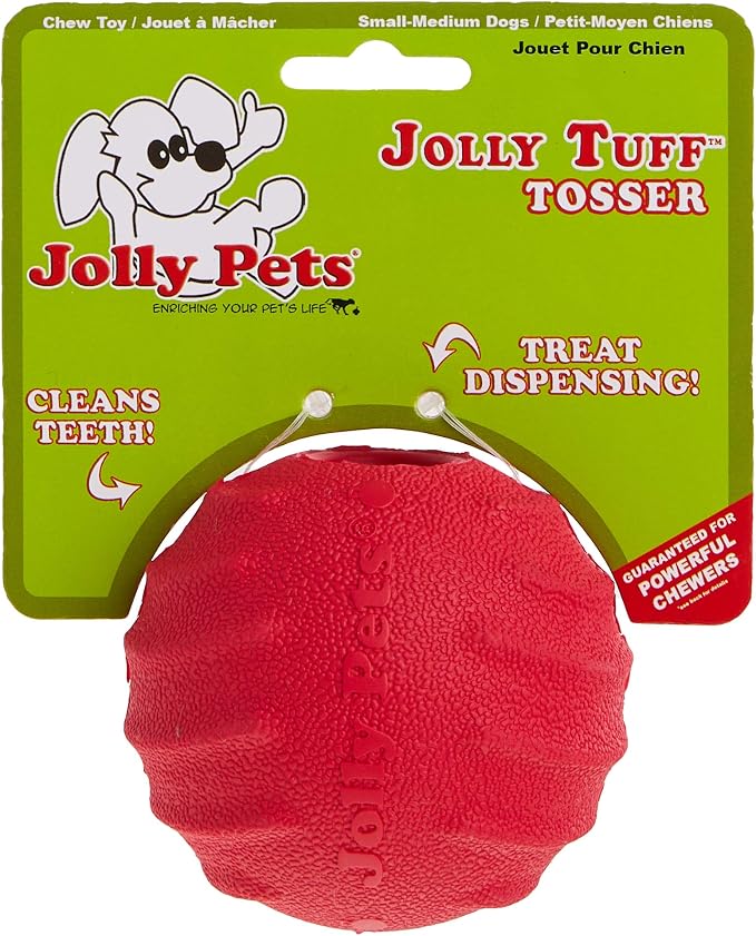 Jolly Pets Tuff Tosser Bouncing Ball Tog Toy/Treat Holder, 3 Inches - Image 3