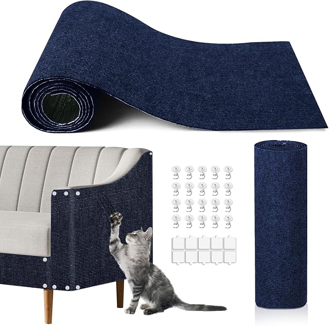 Cat Scratching Mat, 118.5"x15.9" Trimmable Self-Adhesive Cat Scratch Carpet by Unknown