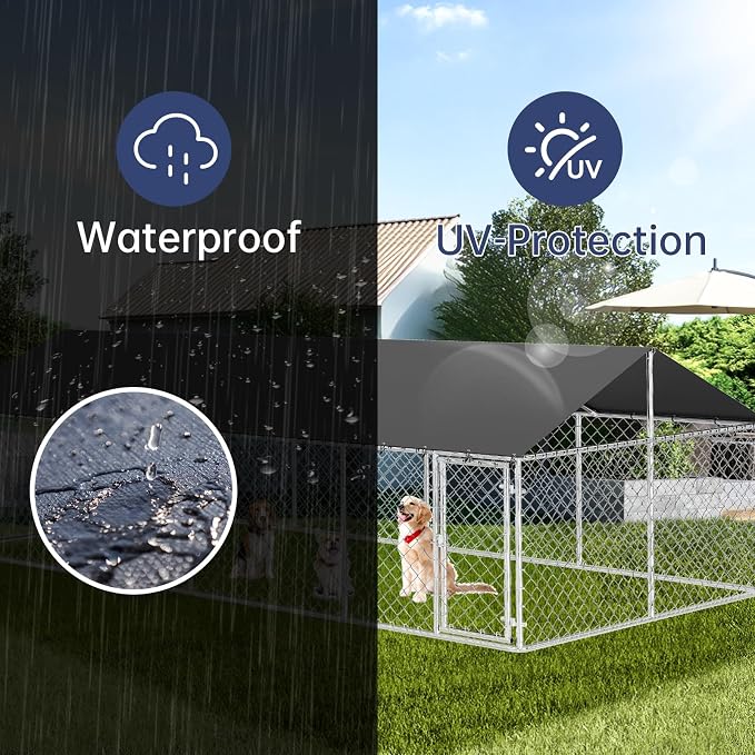 Outdoor Dog Enclosure Heavy Duty Dog Kennel House Mesh Dog Big Cage Pet Kennel - Image 4