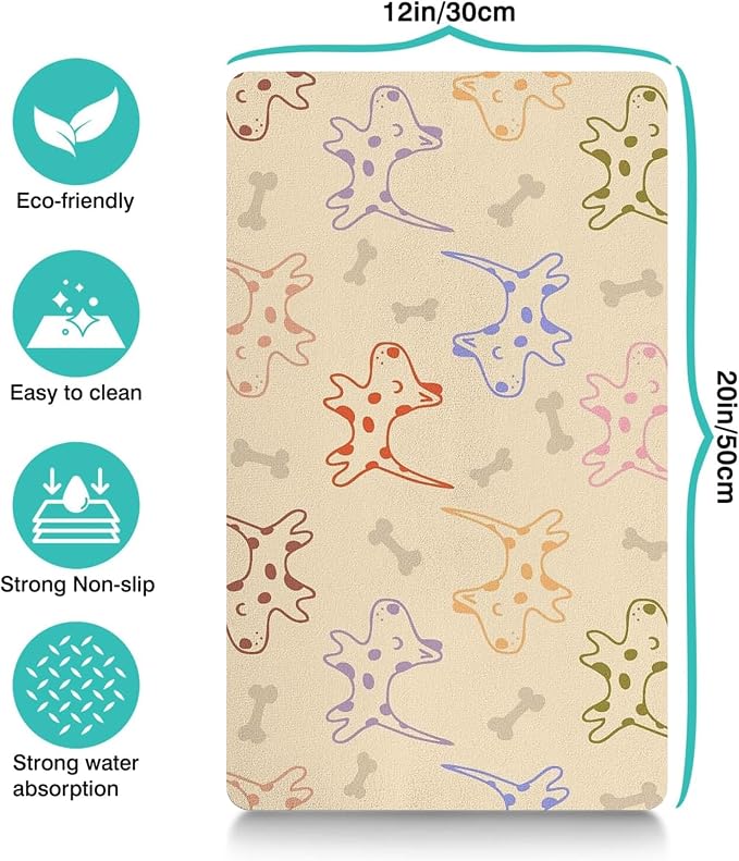 Pet Feeding Mat for Floors Waterproof Dog Mat for Food and Water Absorbent - Image 4