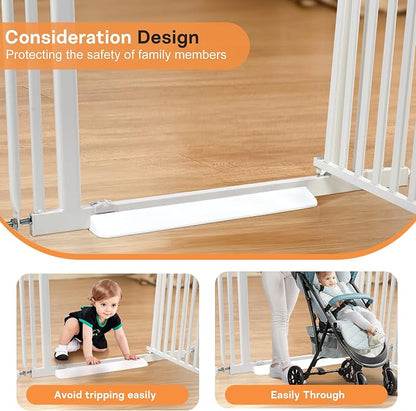 71“ Extra Tall Cat Gate for Doorway: 37.4-41.3” Wide Pet Gate, Auto Close/One - Image 7