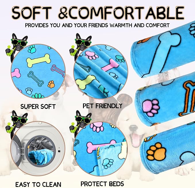 Rezutan Soft Fuzzy Dog Blankets, 1 Pack 3 - Image 4