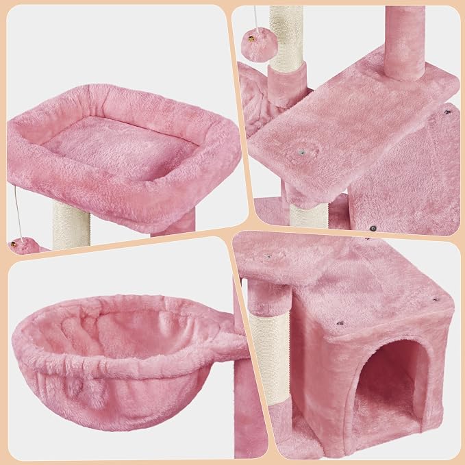 Topeakmart Cat Tree Tower for Indoor Cats, 34.5in Cute Kitten Tree Activity - Image 4