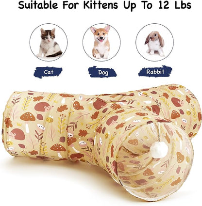 Tempcore Pet Cat Tunnel Tube Cat Toys 3 Way Collapsible, Cat Tunnels - Image 6