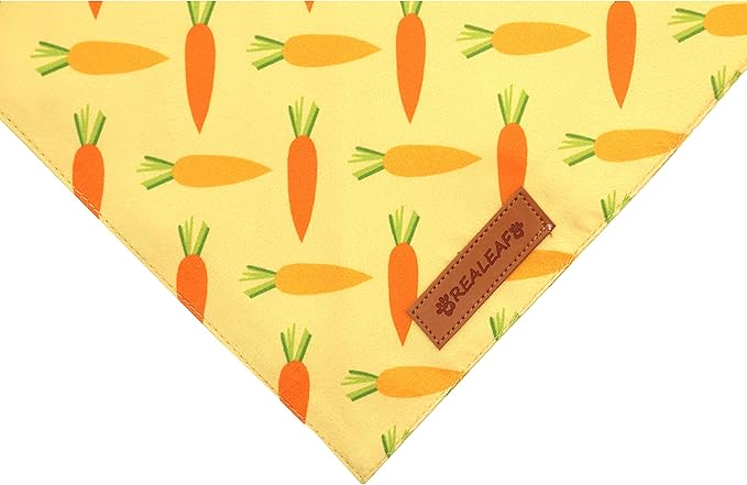 Realeaf Easter Dog Bandanas 2 Pack, Triangle Reversible Pet Scarf - Image 5