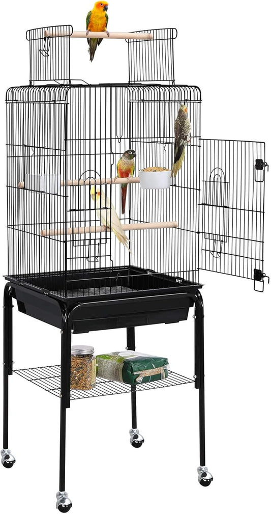Yaheetech Open Top Rolling Parrot Bird Cage by Yaheetech
