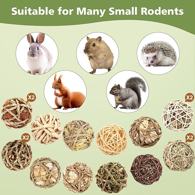 Bunny Chew Grass Balls, Rolling Chew Toys - Image 6