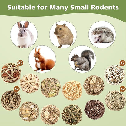 Bunny Chew Grass Balls, Rolling Chew Toys - Image 6