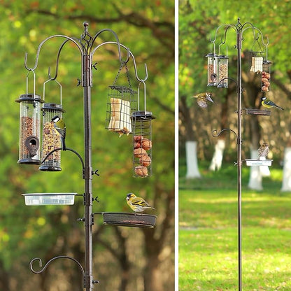 Bird Feeding Station Kit Pole Wild Bird Feeder Hanging Planter Hanger Multi - Image 8