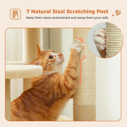Cat Tree for Indoor Cats, 64.5" Tall Cat Tower - Image 6