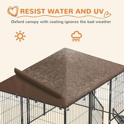 PawHut Outside Dog Kennel, 6.9' x 4.6' x 5' Puppy Play Pen - Image 4