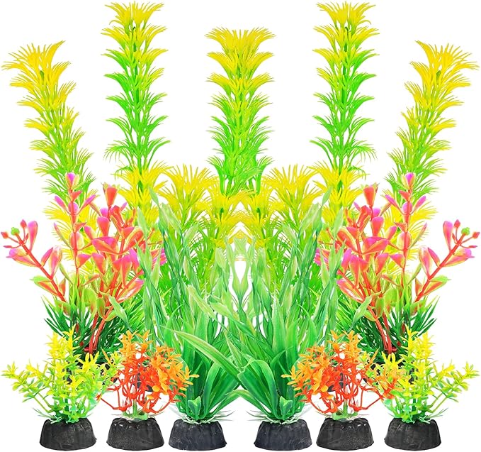 AQUANEAT Artificial Fish Tank Plants, Aquarium Decorations by Aquaneat