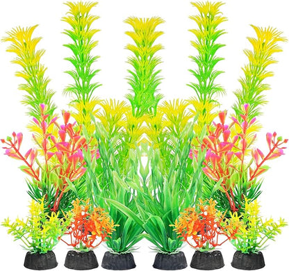 AQUANEAT Artificial Fish Tank Plants, Aquarium Decorations by Aquaneat