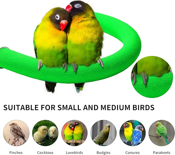 U Shape Parrot Perch Stand Toy Bird Platform Sand Paw Grinding Clean Stick - Image 4