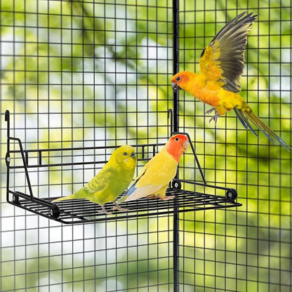 Okllen Bird Perch Stand, Bird Cage Platform Wire Patio Sundeck Playground - Image 7