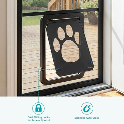 Ownpets Dog Screen Door, Inside Door Flap 12x14x0.4 Inch, Lockable Pet Screen - Image 4