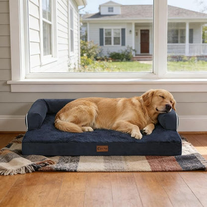 Orthopedic Dog Beds for Extra Large Dogs, Waterproof Egg Crate Foam XL Dog Bed - Image 9