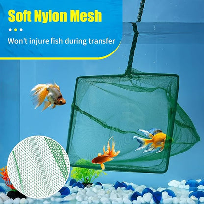 AQUANEAT 8 Inch Aquarium Fish Net, Wastes Skimming Cleaning Tool - Image 2