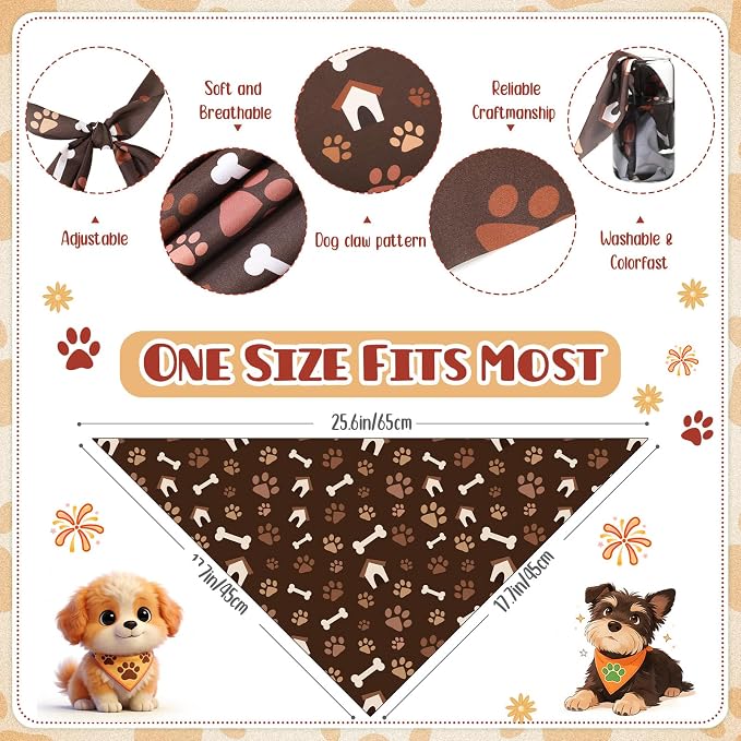 Kacctyen 50 Pcs Dog Bandanas Bulk Large Bandanas - Image 3