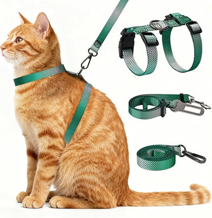 Cat Harness and Leash Set, 3-in-1 Escape Proof Adjustable, Comfortable Soft by Unknown