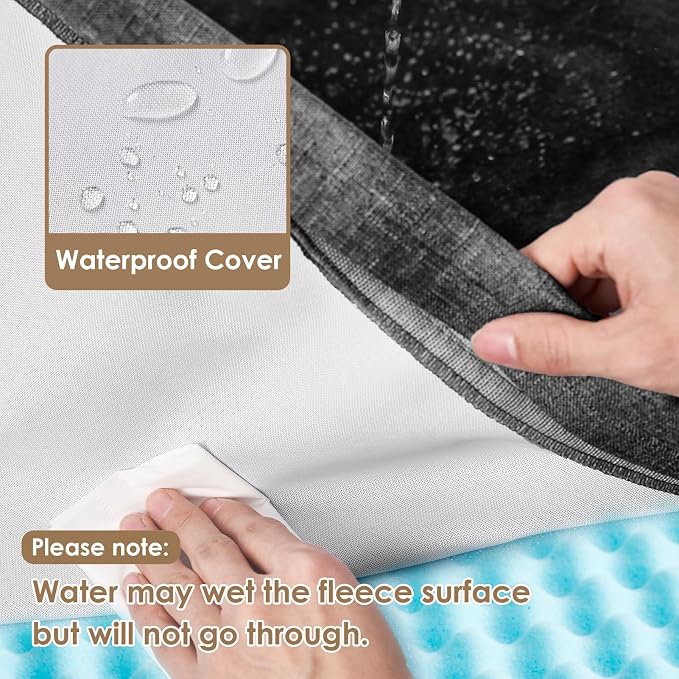 EHEYCIGA Waterproof Dog Bed Orthopedic 36"x27", Memory Foam Pet Bed - Image 2