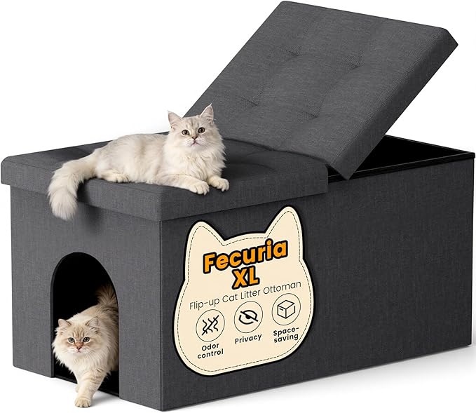 3-in-1 Cat Litter Box Enclosure by Fecuria