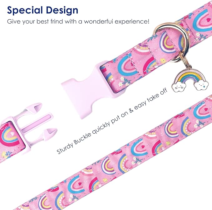 Cute Dog Collar Rainbow Pattern - Image 4