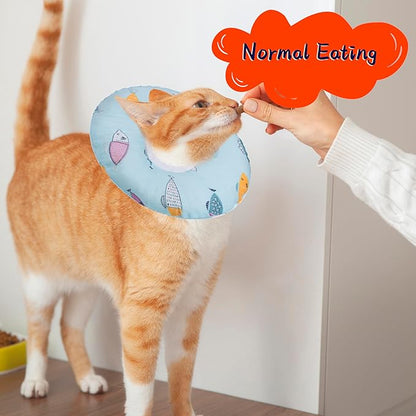 Cat Cone Collar Soft, Spay Soft Cones to Stop Licking, Cat Neck Donut Pillow - Image 4