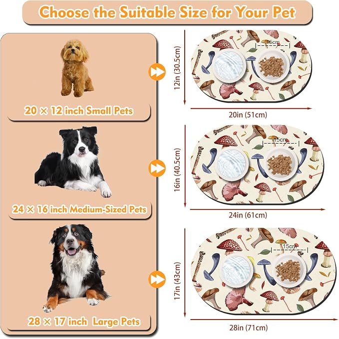 Large Pet Feeding Mat – 28''x17'' Absorbent Dog Mat - Image 4