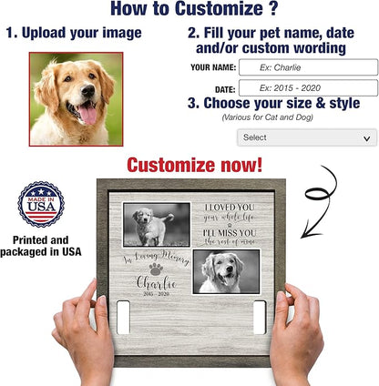 Personalized Dog Memorial Picture Frame Remembrance Gifts - Image 2