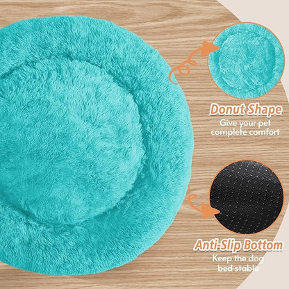 JOLLYVOGUE Calming Dog Bed Medium Size Dog, Anti-Anxiety Donut Medium Pet Bed - Image 3