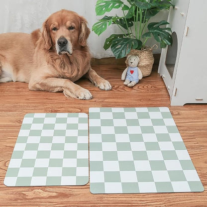 Ralxion Checkered Dog Feeding Mat, Absorbent Mats - Image 3