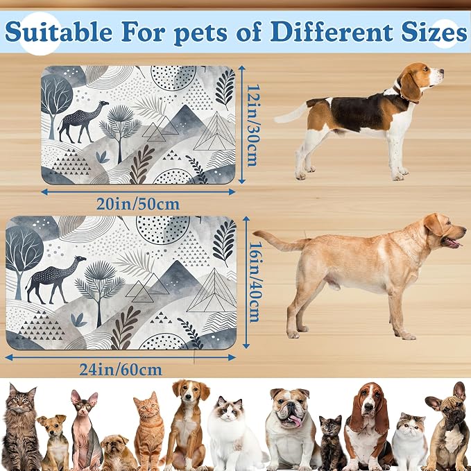 Watercolor Desert Camel Pet Feeding Mat - Image 2