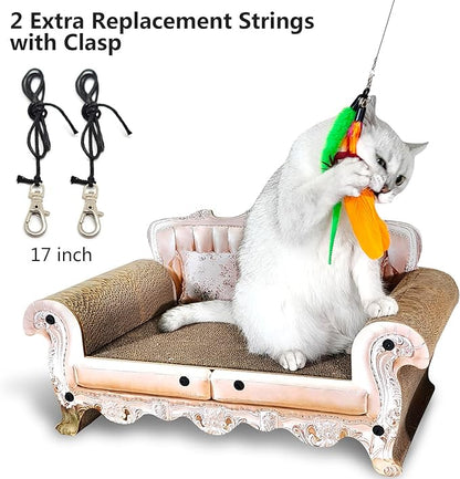 Cat Toys Interactive for Indoor Cats, Fishing Pole Toy, Retractable Cat Wand - Image 5