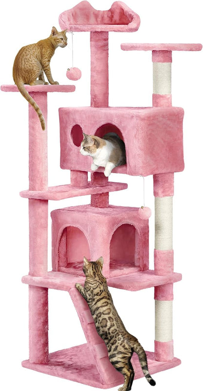 Yaheetech 62in Cat Tree Tower for Indoor Cats, Kitten Furniture by Yaheetech