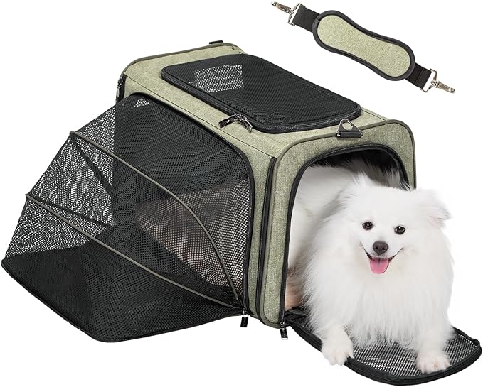 Petsfit Expandable Cat Carrier Dog Carrier, Soft-Sided Collapsible Portable Pet by Petsfit