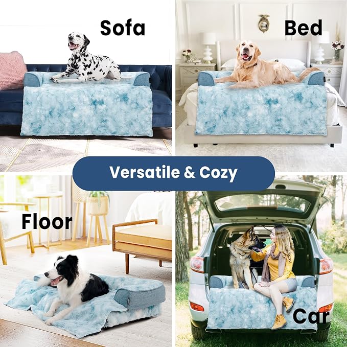 Calming Dog Couch Bed for Medium Dogs/Cats, 35 x 31 inch Waterproof Removable - Image 6