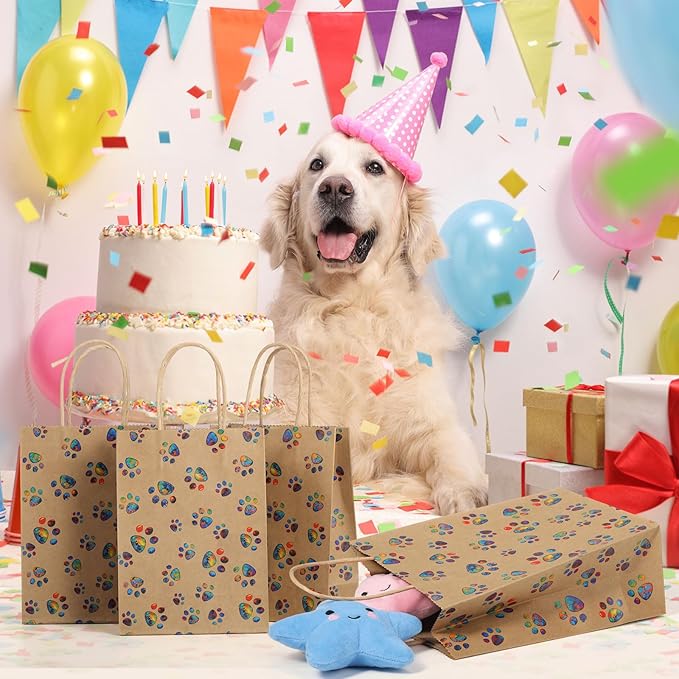 Blulu 20 Pcs Puppy Dog Paw Gift Bags - Image 7