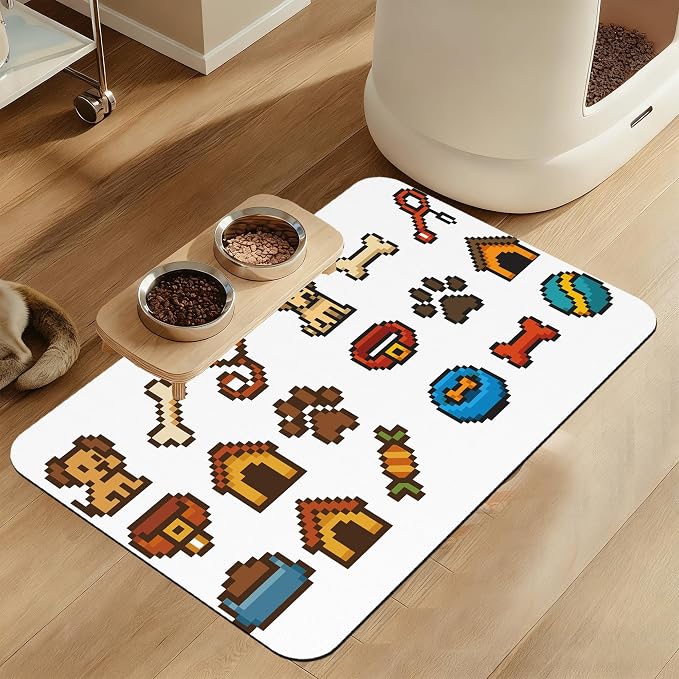 Dog Fun Pet Feeding Mat–Christmas Stocking Quick Dry Absorbent Dog Cat Food Mat by LUTASER