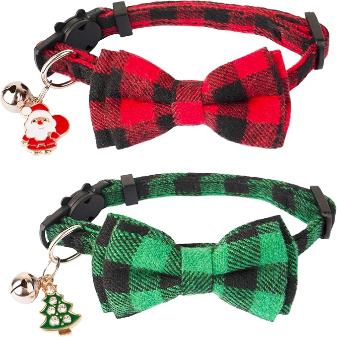 ADOGGYGO Christmas Cat Collars Breakaway by ADOGGYGO