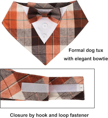 ADOGGYGO Fall Dog Tuxedo Bandana, Adjustable Halloween Thanksgiving Costume - Image 4