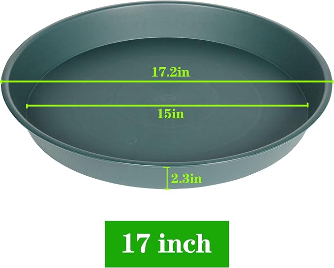 2 Pack of 16 17 inch Plant Saucer, 2.3" Depth, Plant Trays - Image 3